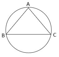 ABC বৃত্তে BC ব্যাস হলে, ∠BAC এর মান কত?