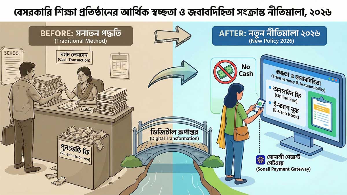 বেসরকারি শিক্ষা প্রতিষ্ঠানের আর্থিক স্বচ্ছতা ও জবাবদিহিতা সংক্রান্ত নীতিমালা, ২০২৬ এর গুরুত্বপূর্ণ বিষয়াদি